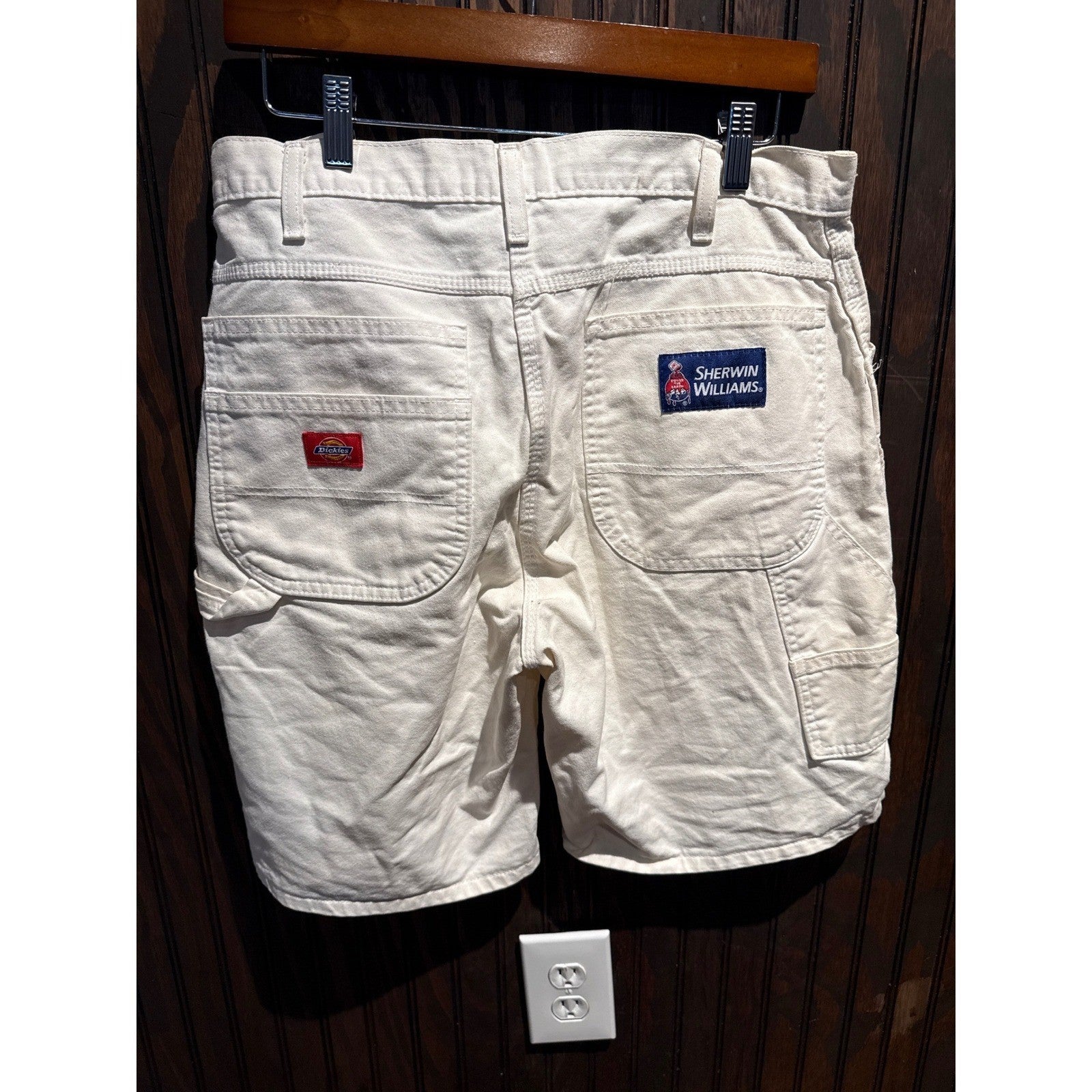 Dickies Sherwin Williams White Painter Carpenter Shorts Mens Workwear Utility