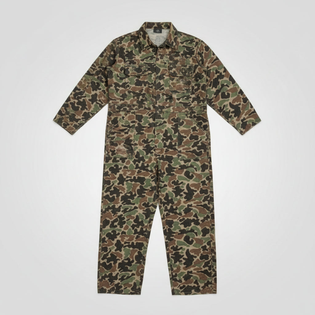 Vintage Kmart Duck Camo Coveralls Jumpsuit Mens 46 Regular Workwear Hunting Zip