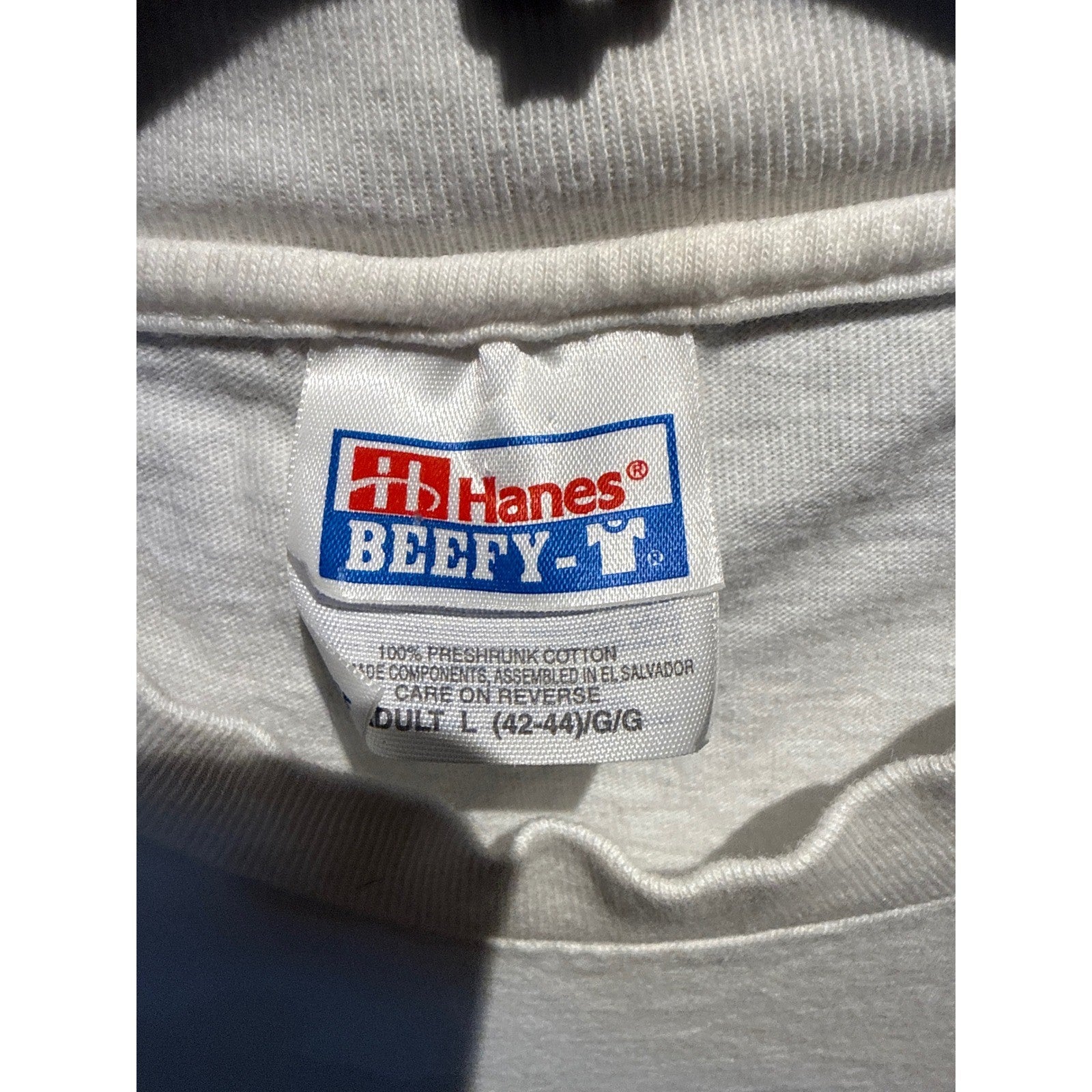 Vintage Hanes Beefy-T YMCA Member Graphic T-Shirt White 90s Single Stitch Large