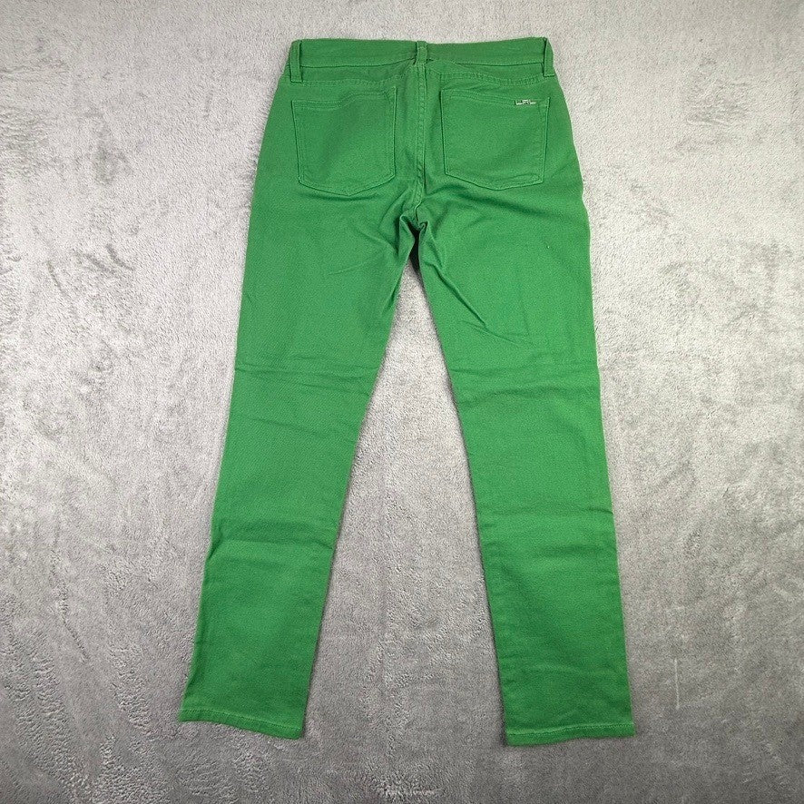 Lauren Ralph Lauren Green Modern Straight Ankle Pants Womens 4 Stretch Cotton