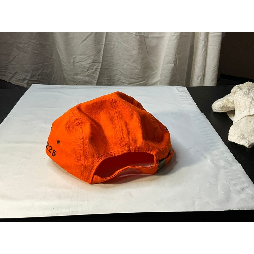 Orange 5 Panel Hat with Graphic Patch and Number Detail