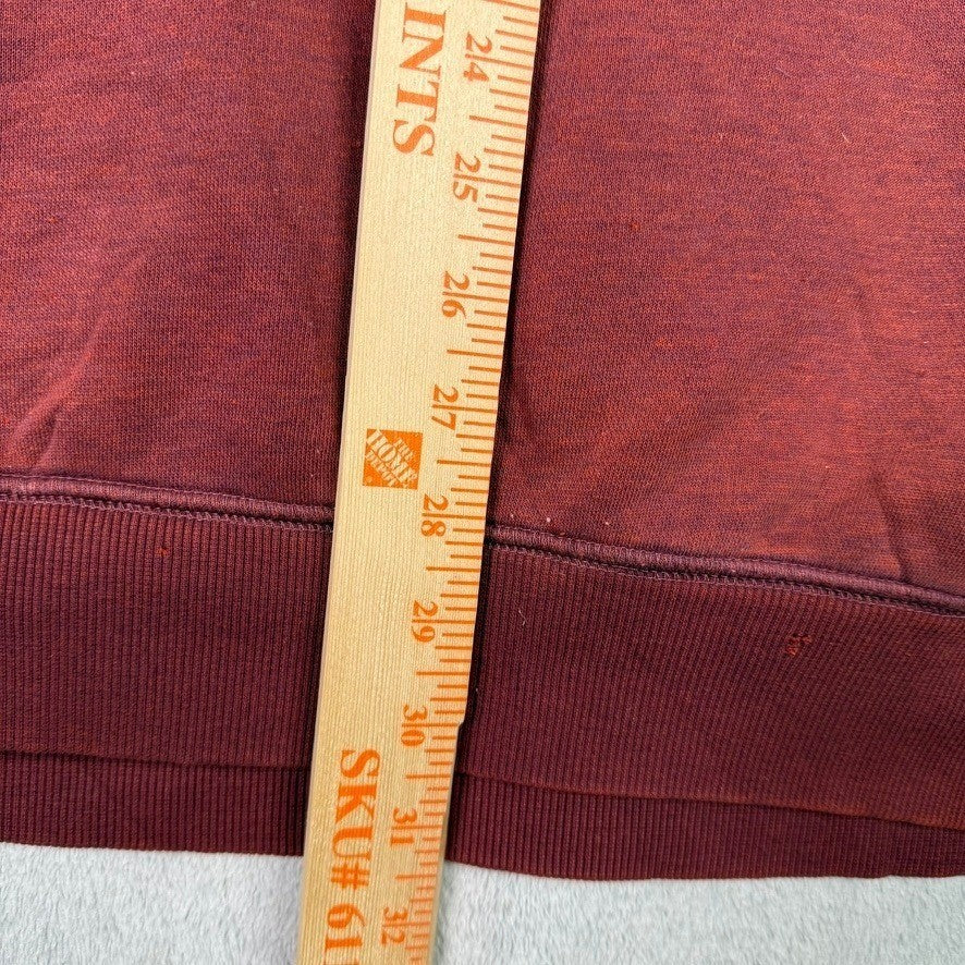 Carhartt Relaxed Fit Burgundy Heathered Hoodie Pullover Sweatshirt XL