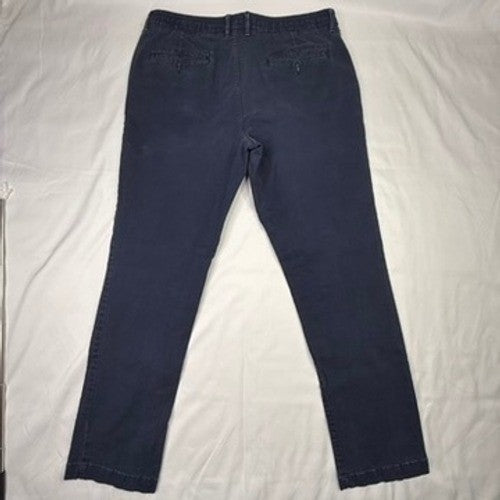 Simply Styled by Sears Mens Navy Blue Chino Pants Size 36x32 Casual Flat Front