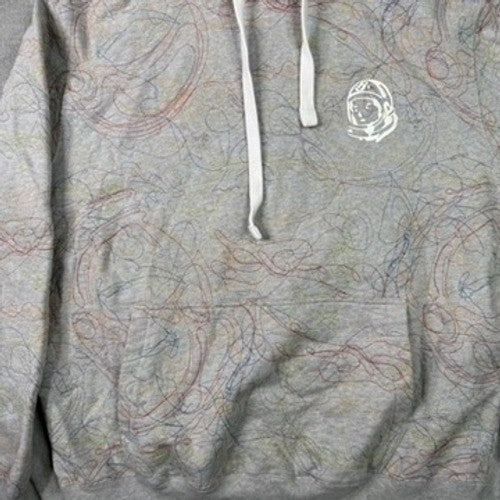 Billionaire Boys Club Astronaut Hoodie Grey All Over Print Mens XL