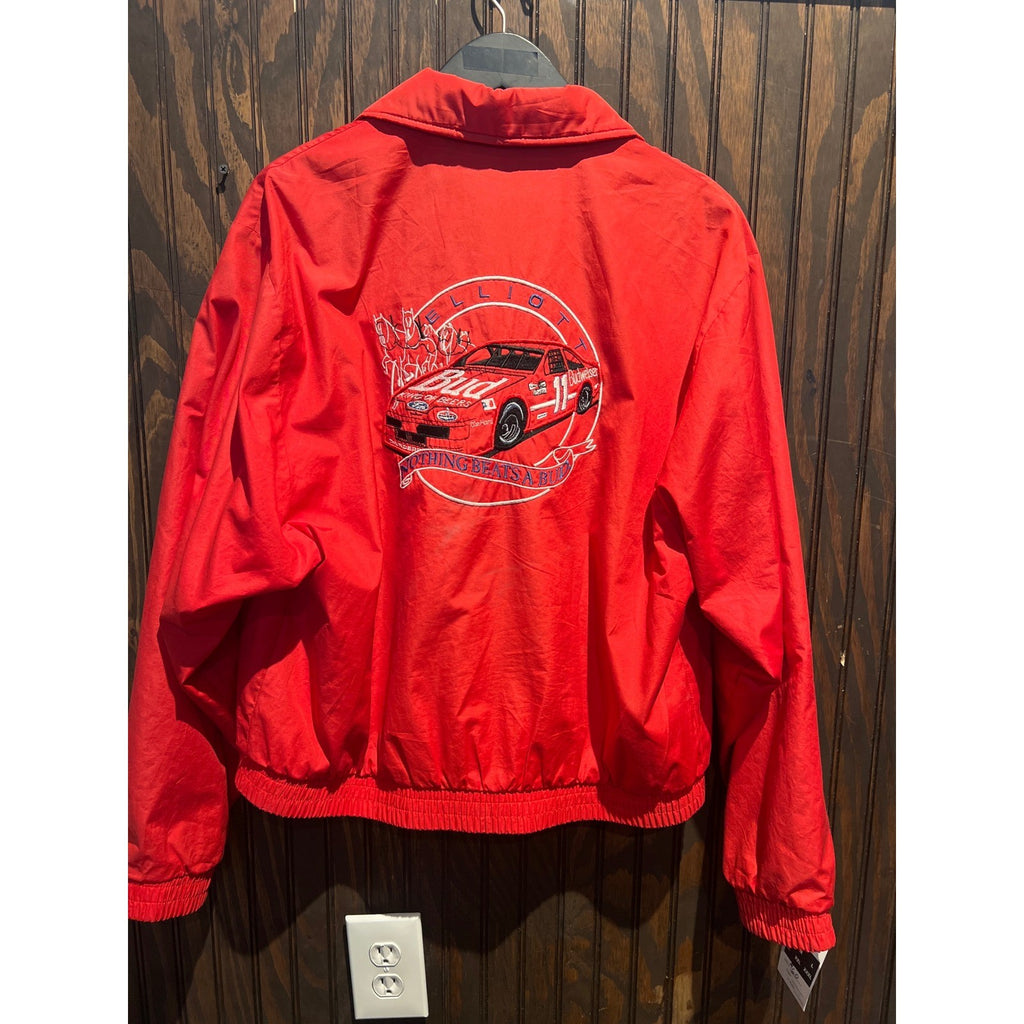 Vintage Motorsport Traditions Bill Elliott NASCAR Racing Jacket Red Windbreaker