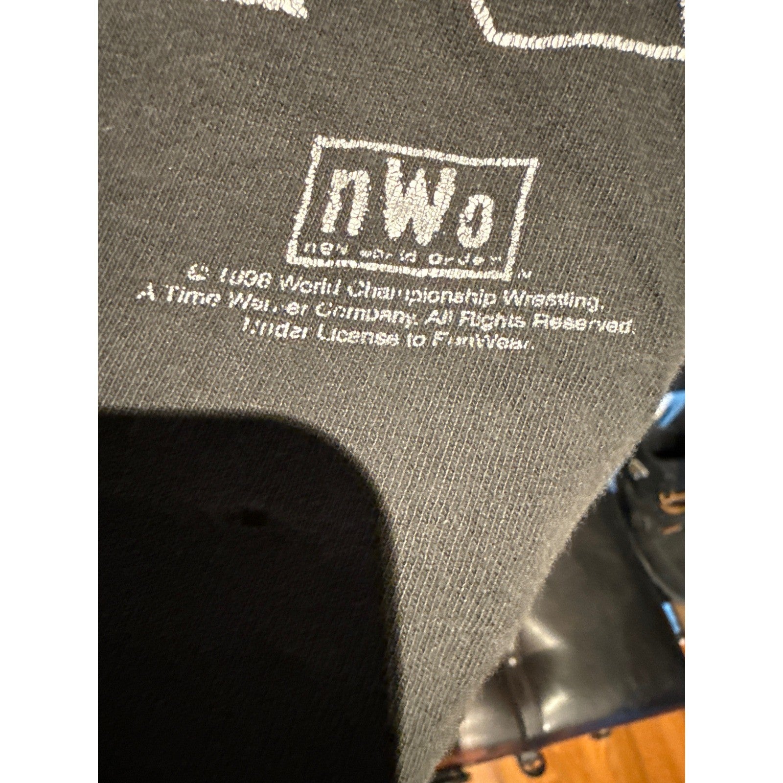 Vintage WCW Hollywood Hogan nWo T-Shirt Thrashed Distressed 90s Wrestling 29x31