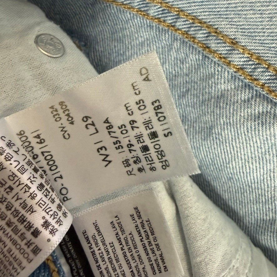 Levi's 94 Baggy Bootcut Jeans Light Wash Denim Size 31
