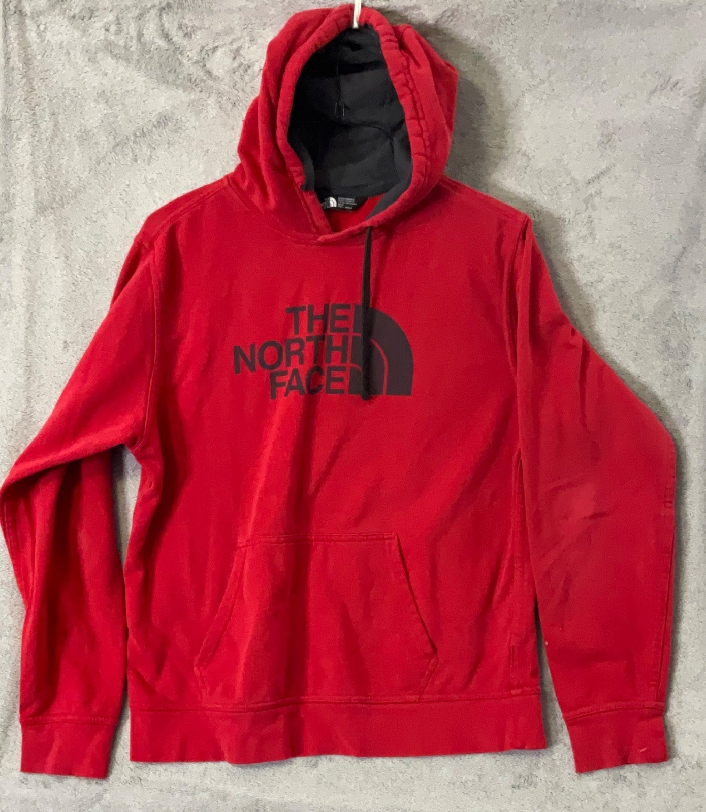 The North Face Mens Half Dome Fleece Large Logo Hoodie Red Size M