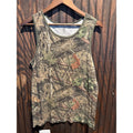 Mossy Oak Camouflage Tank Top Mens XL Break-Up Infinity Green Brown Hunting Tee