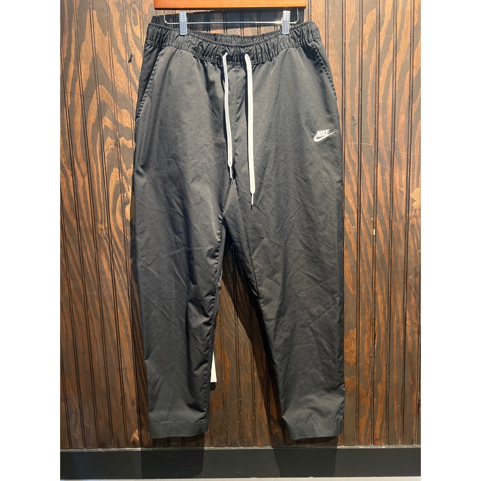 Nike Mens Woven Track Pants Black Drawstring Joggers CU4483-010 Size Large