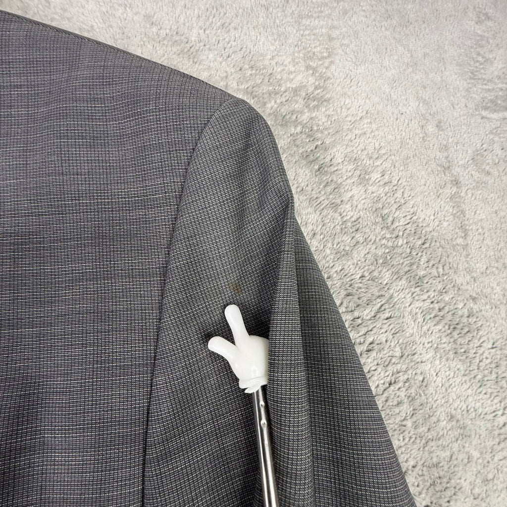 Hugo Boss Mens Grey Textured Two Button Wool Blend Suit Blazer Trousers Set