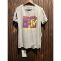 MTV Music Television Boombox Graphic Tee Heather Gray Short Sleeve T-Shirt