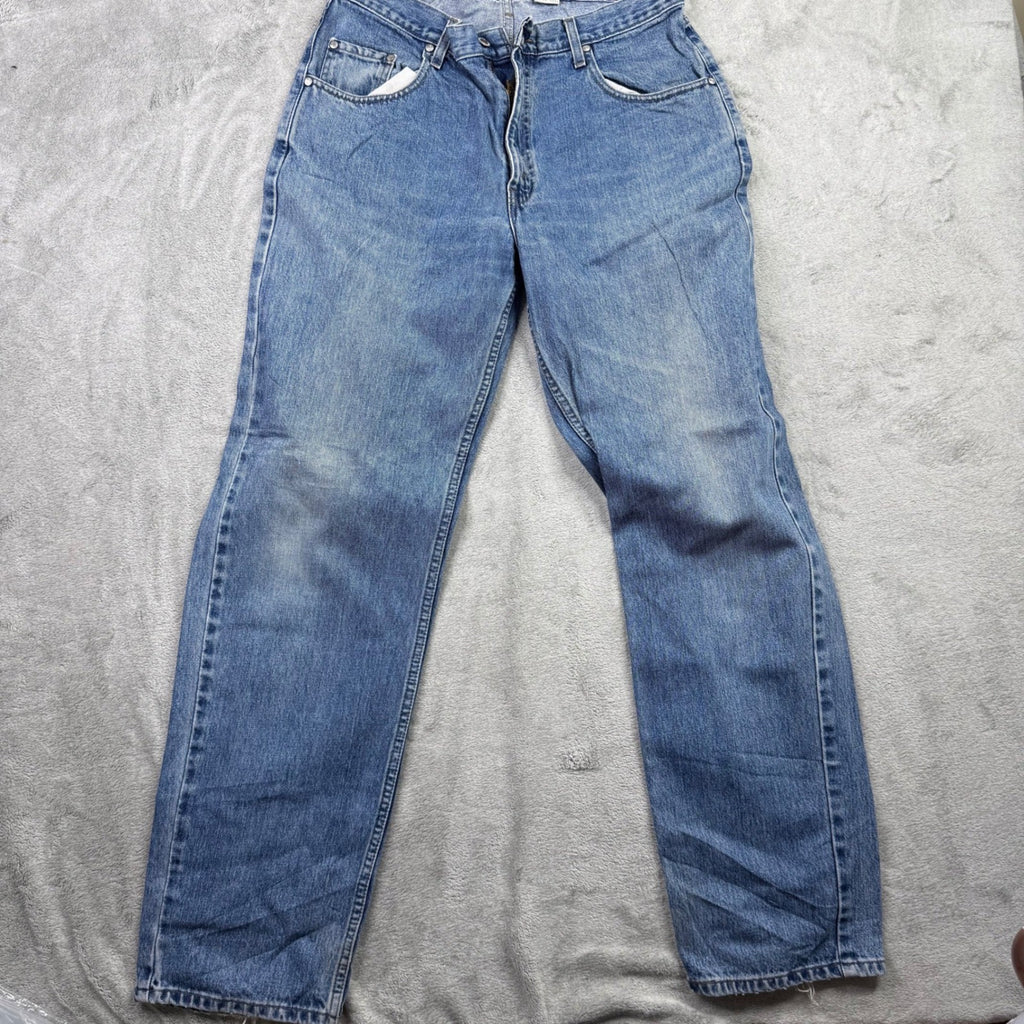 Levi's 505 Straight Fit Jeans Mens Blue Denim Button Fly Size 36x36