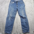 Levi's 505 Straight Fit Jeans Mens Blue Denim Button Fly Size 36x36