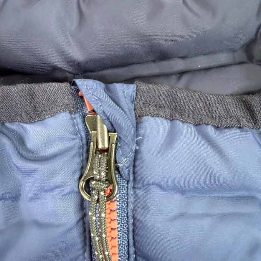 Columbia Puffer Jacket Blue Coral Zip Front Athletic Fleece Sleeve Mens XL