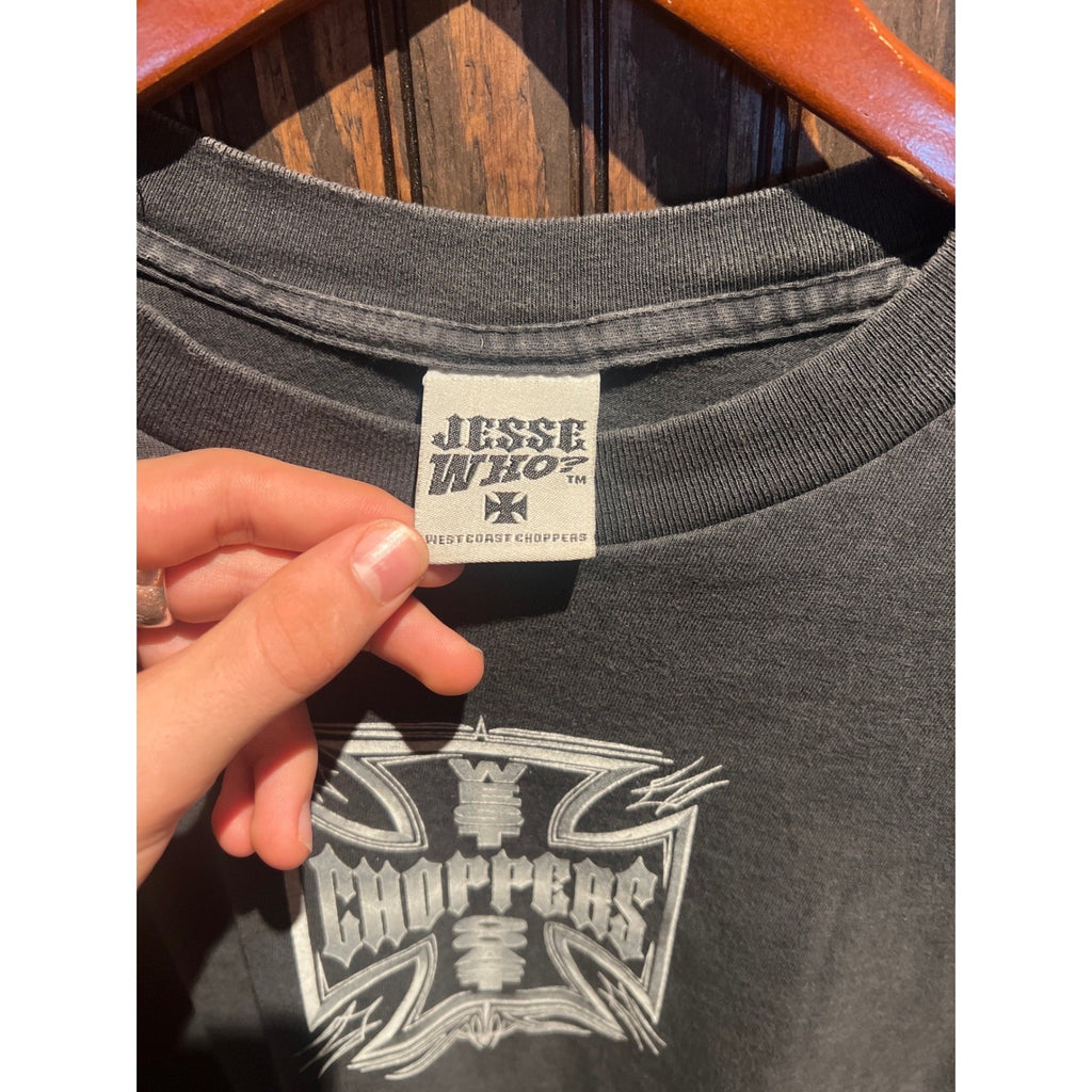 Vintage West Coast Choppers Jesse James Long Sleeve Shirt Single Stitch Black XL