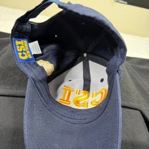 CSI New York Embroidered Baseball Cap Navy Blue Adjustable Strap