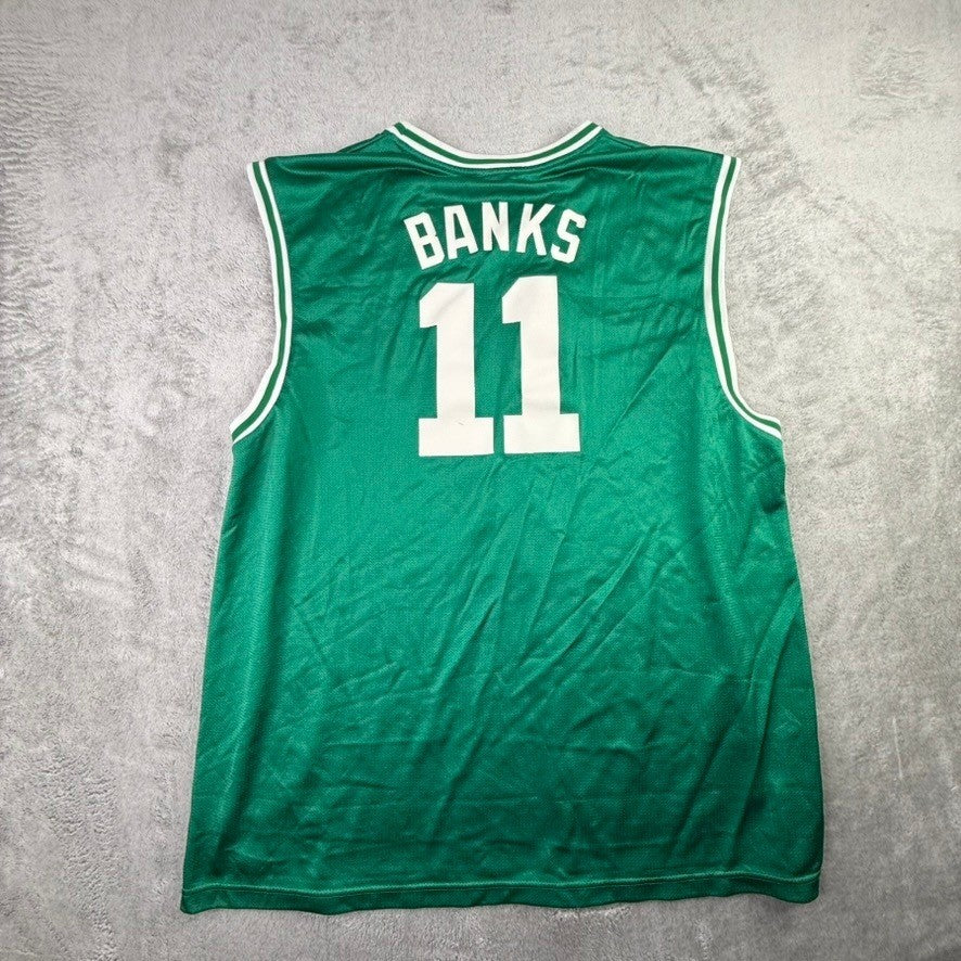 Reebok Boston Celtics Marcus Banks 11 NBA Jersey Mens XL Green Basketball Mesh
