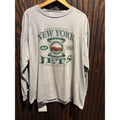 NFL New York Jets Long Sleeve Graphic T-Shirt Gray Mens XL 25x31 Vintage Style