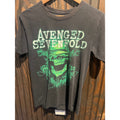 Avenged Sevenfold 2011 Tour TShirt Mens Small Black Green Skull Graphic Band Tee