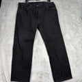 Levi Strauss 505 Black Straight Fit Mens Jeans W42 L30