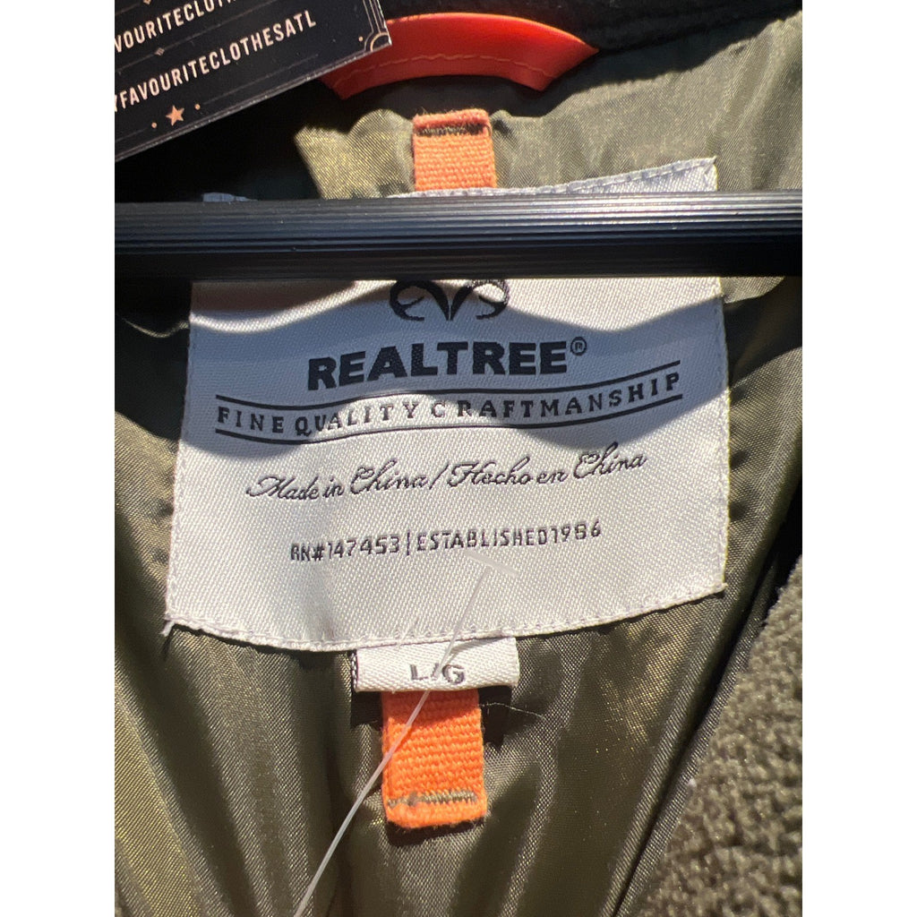 Walls Mens Realtree Edge Camo Fleece Jacket Full Zip Olive Green XL 23x30