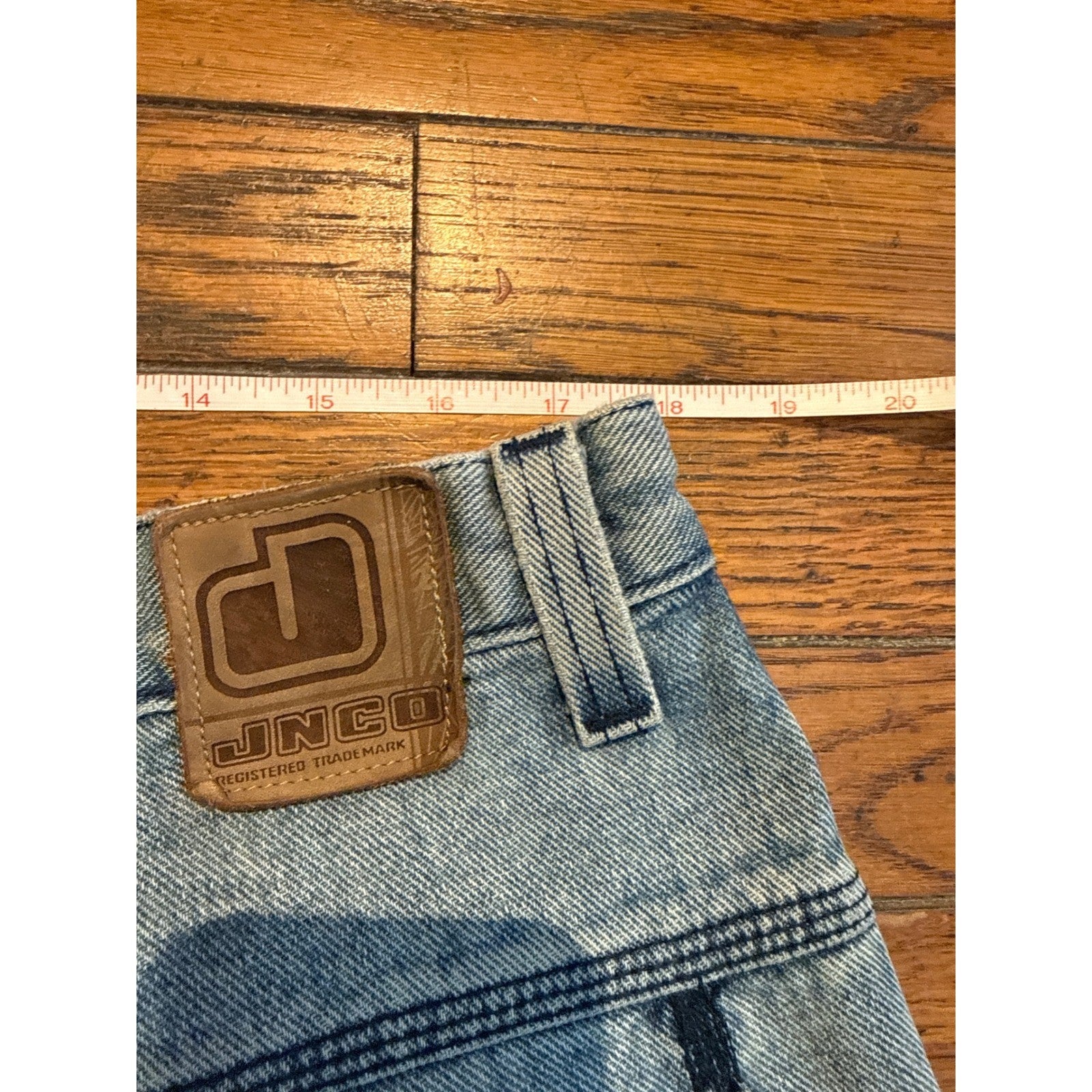 Vintage JNCO Jeans Mens 38x32 Light Wash Baggy Double Knee Carpenter Pants USA