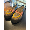 Gucci GG Supreme Horsebit Loafers Multi Color Patent Leather Lug Sole Monogram