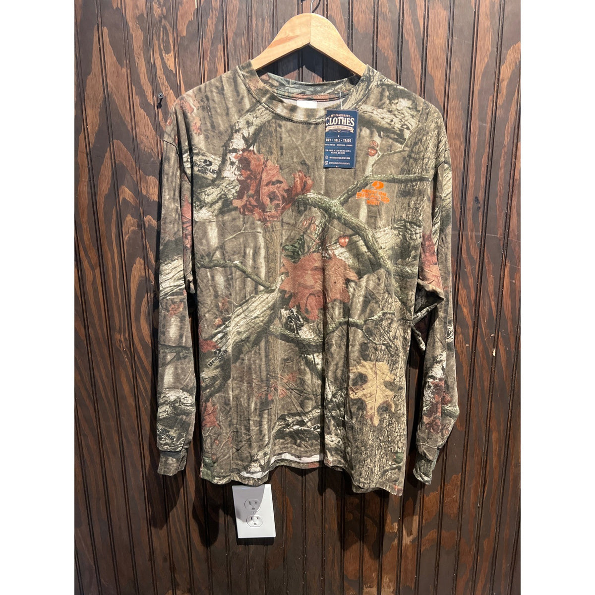 Mossy Oak Break-Up Infinity Camo Long Sleeve Shirt Mens Large Brown Green Tree