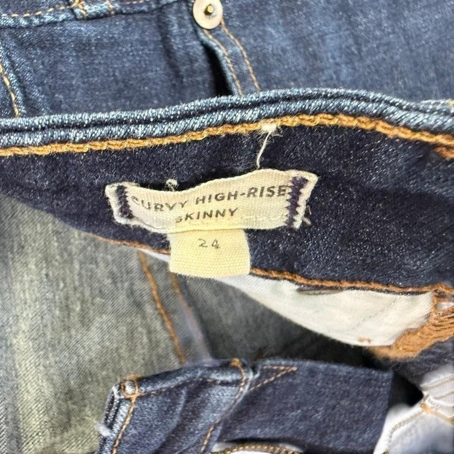 Madewell Curvy High Rise Skinny Jeans Dark Wash Size 24