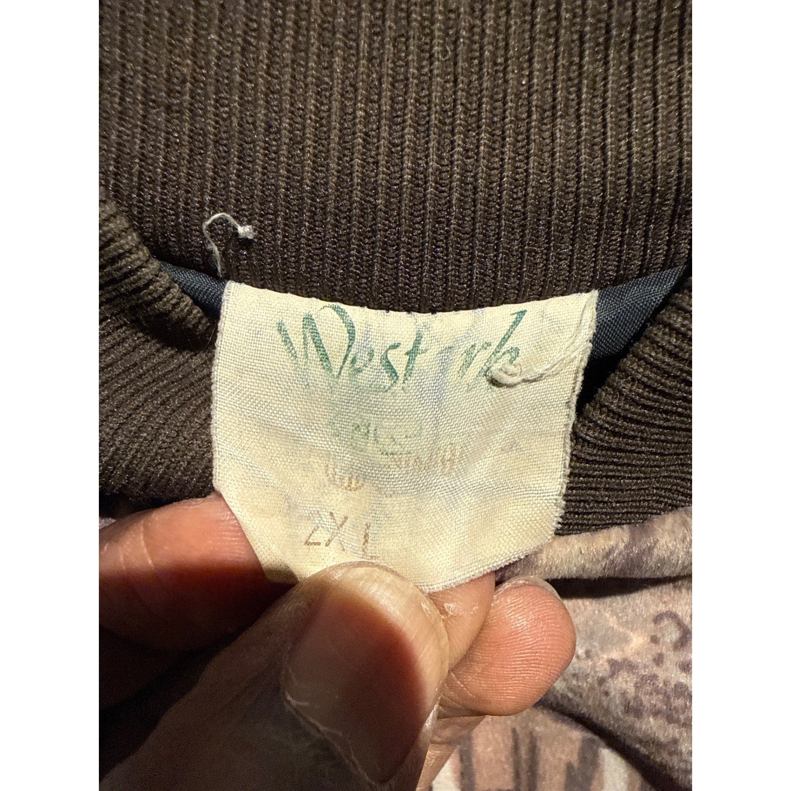 Vintage Camo Bomber Jacket Mens XL Real Tree Leaf Print Snap Front Hunting Coat