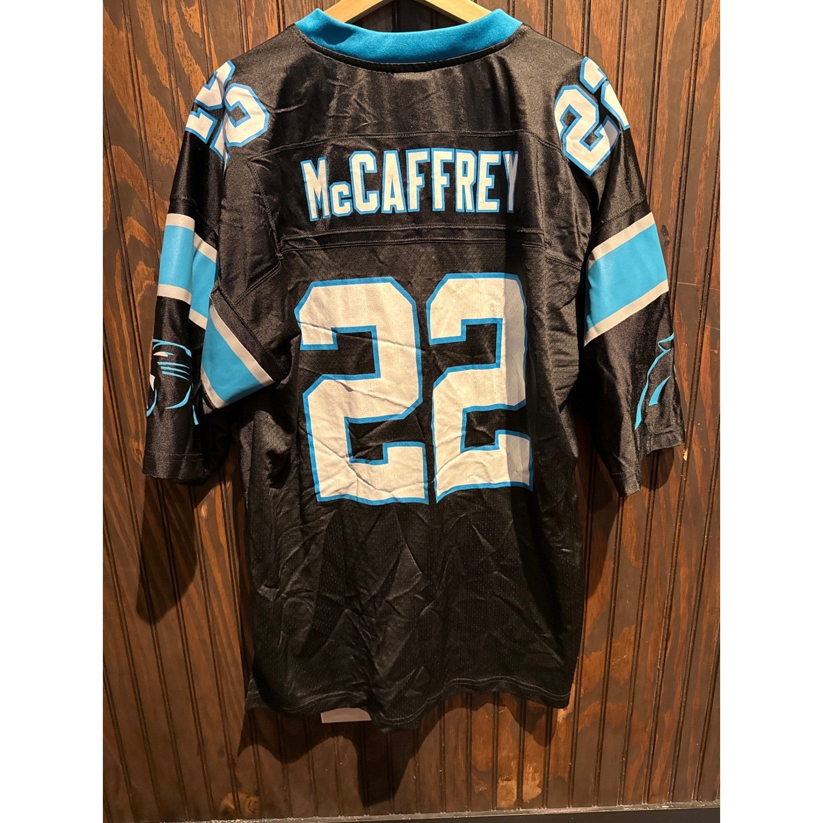 NFL Pro Line Carolina Panthers Christian McCaffrey 22 Jersey Mens XL Black Blue