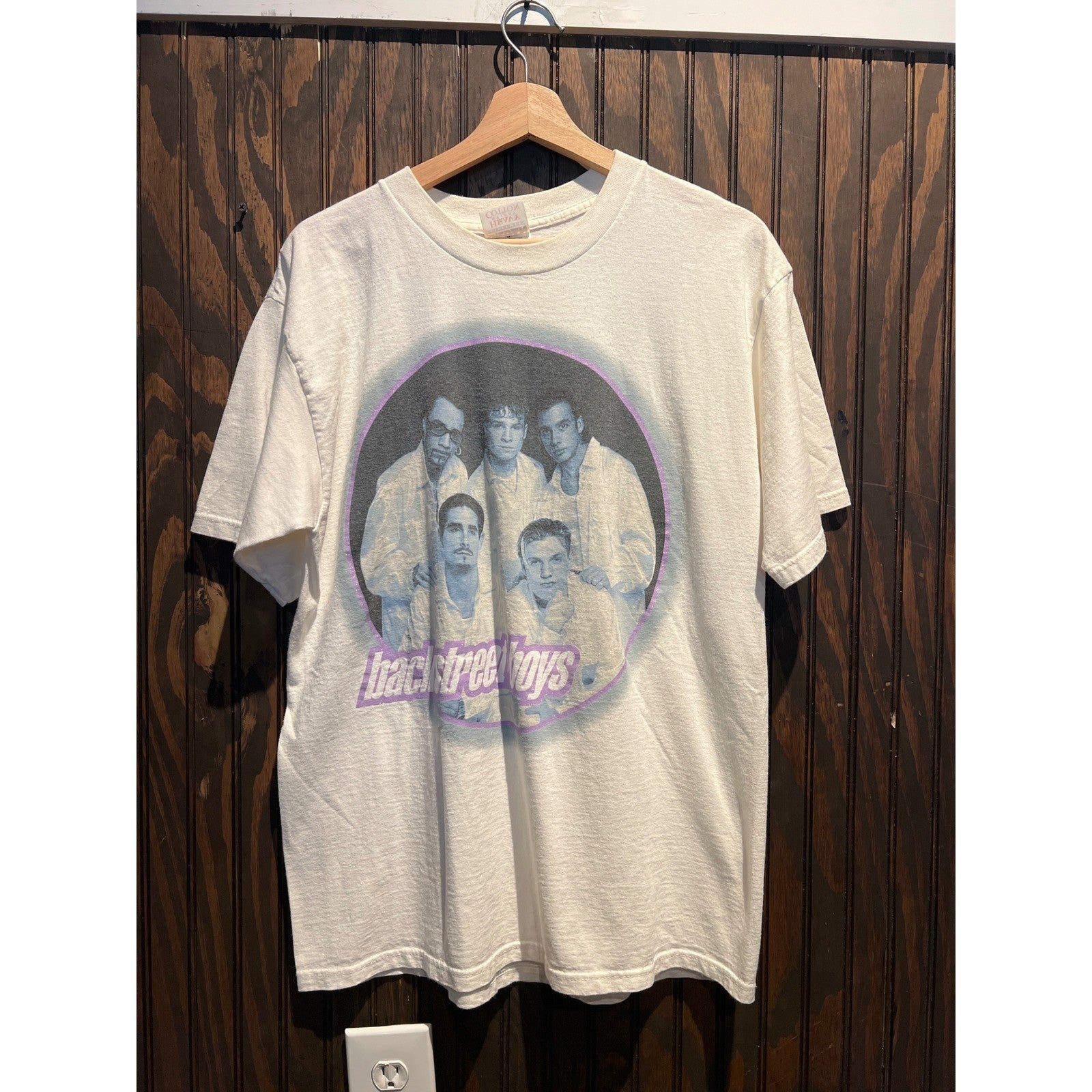 Vintage Backstreet Boys 90s Graphic T-Shirt White Cotton Heritage Large 21x28