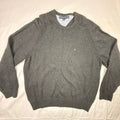 Tommy Hilfiger Men's Dark Gray V-Neck Long Sleeve Sweater XL G
