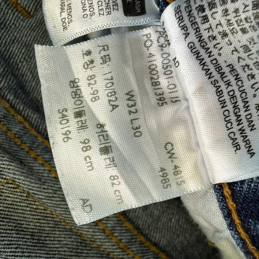 Levi's 501 Button Fly Jeans Medium Wash Denim Straight Leg Men's Size 32x30