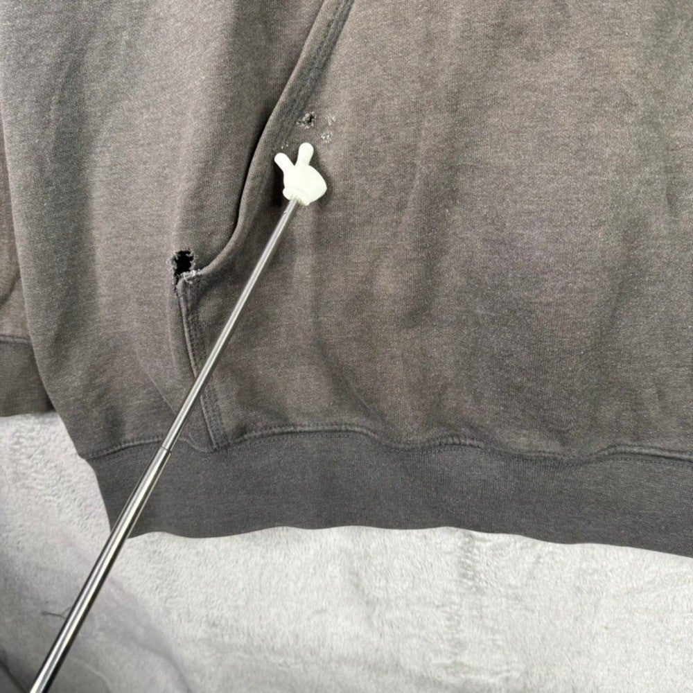 Carhartt Loose Fit Heavyweight Hooded Sweatshirt Gray 2XL Logo Sleeve
