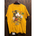 Disney Mickey Mouse Magazine Graphic T-Shirt Yellow Short Sleeve Mens XL