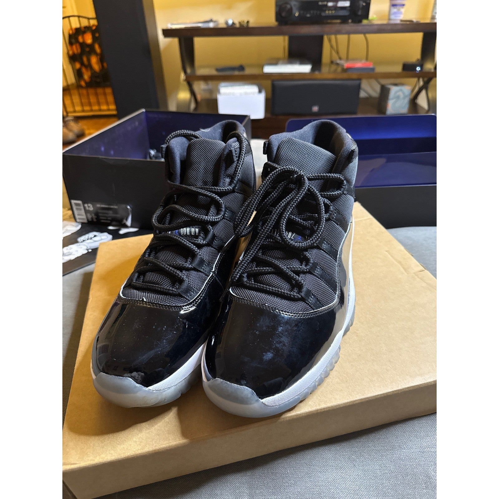 Nike Air Jordan 11 Retro Space Jam 2016 Black Concord 378037-003 Mens 13