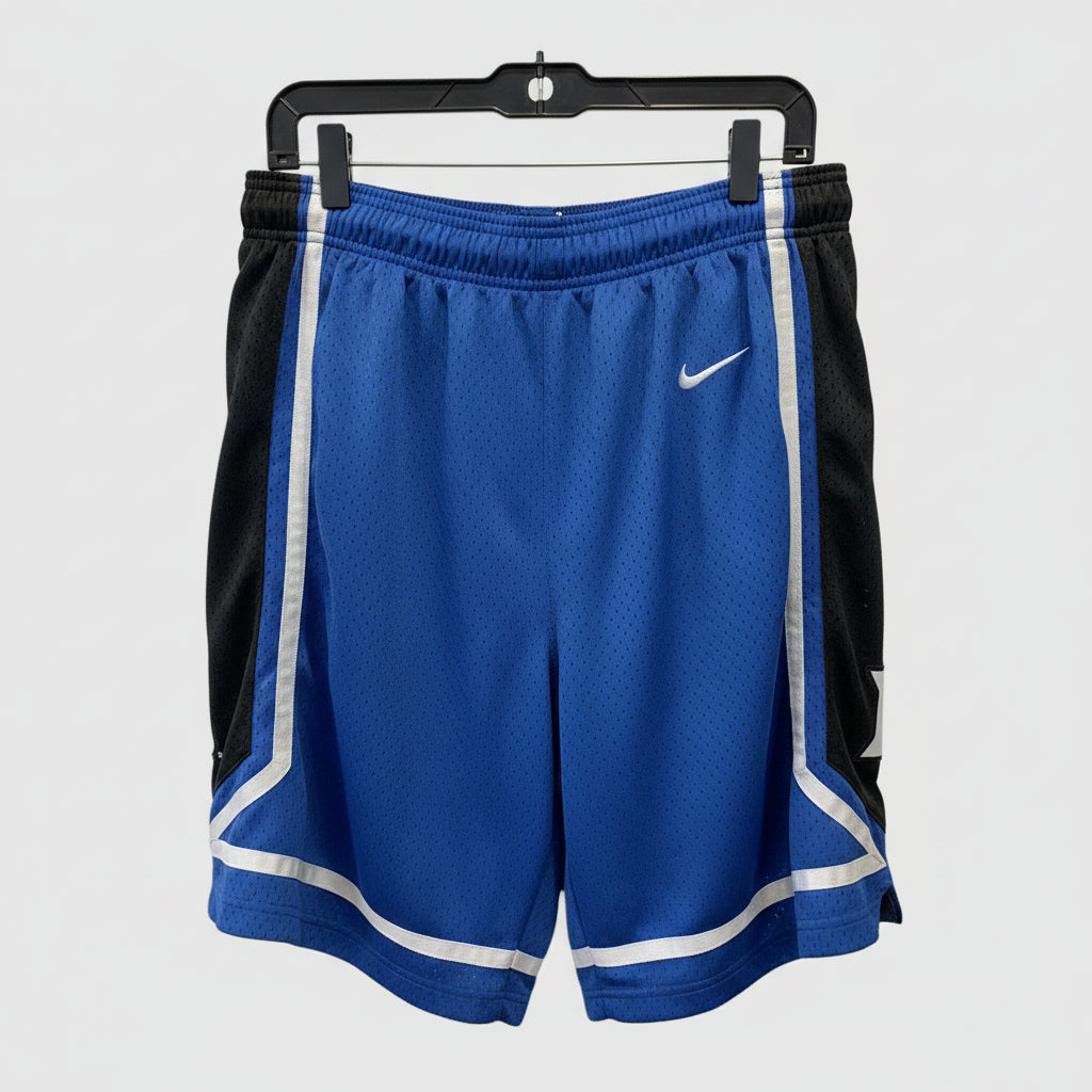 Nike Duke Blue Devils Basketball Shorts Mens Medium Blue Black Mesh NCAA Team
