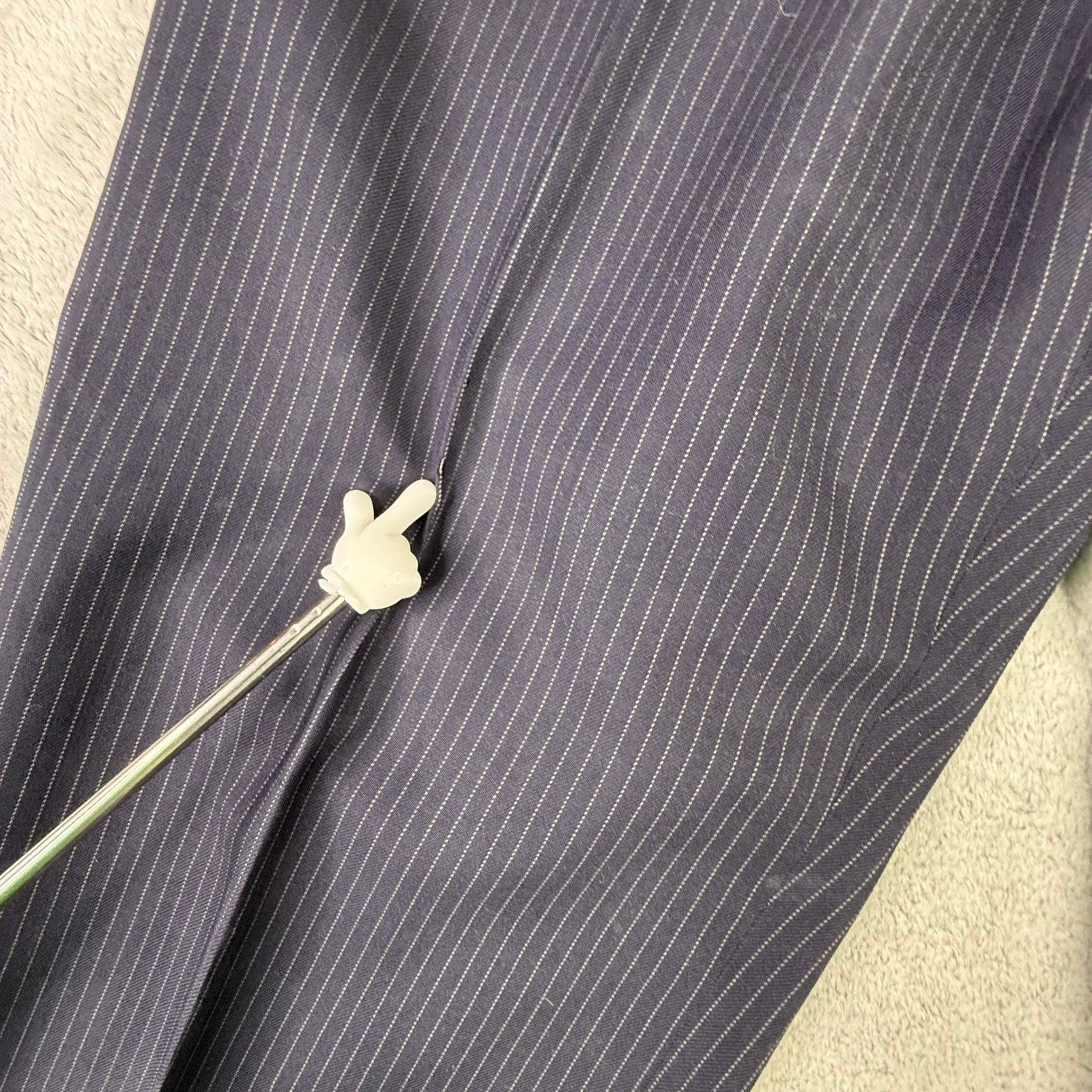 Polo Ralph Lauren Navy Blue Pinstripe Blazer Made in Italy Mens Two Button