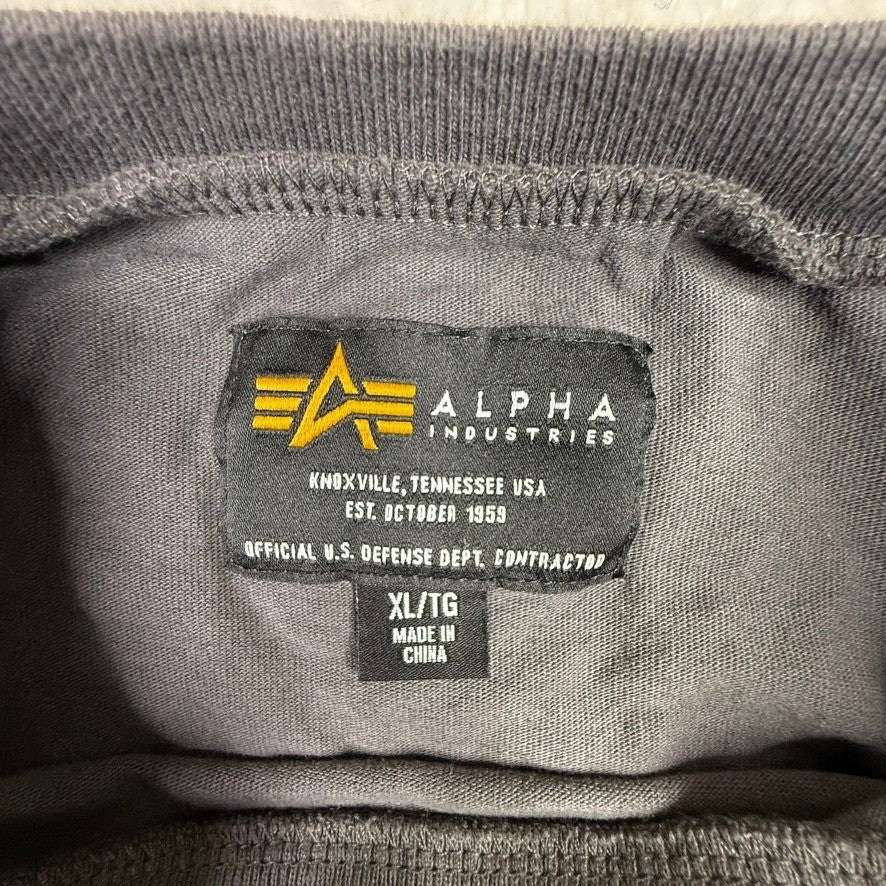 Alpha Industries Gray T Shirt XL TG Official US Defense Dept Contractor