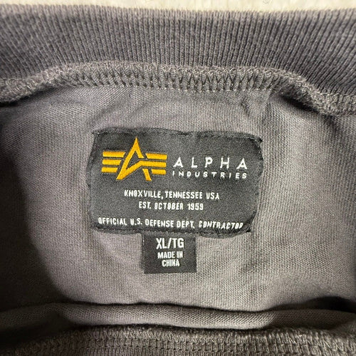 Alpha Industries Gray T Shirt XL TG Official US Defense Dept Contractor