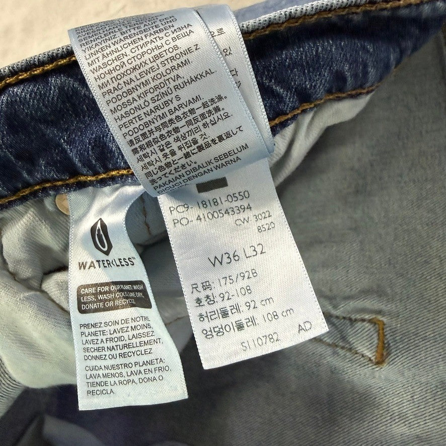 Levi Strauss 541 Athletic Fit Jeans Mens 36x32 Blue Wash Button Fly