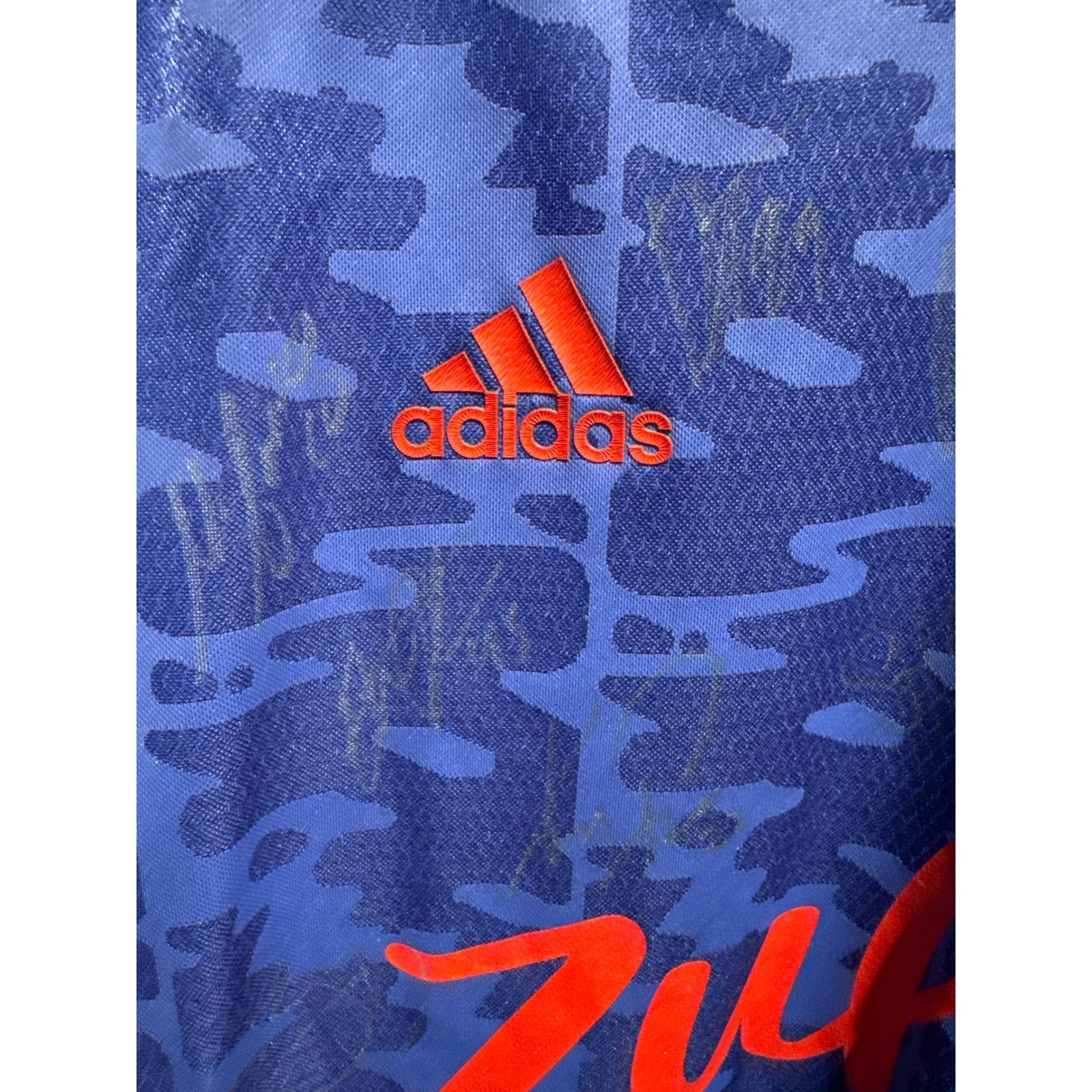 Adidas Seattle Sounders FC Primeblue Soccer Jersey Blue Orange Large L Signed