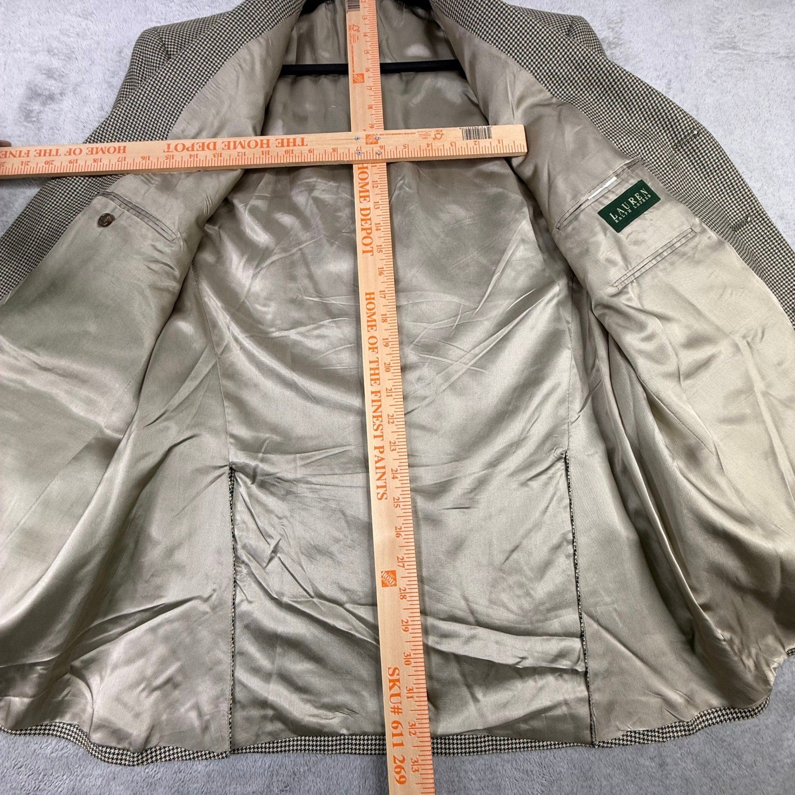 90s vintage Polo Ralph Lauren sport coat (Made in USA, 100% wool, herringbone)