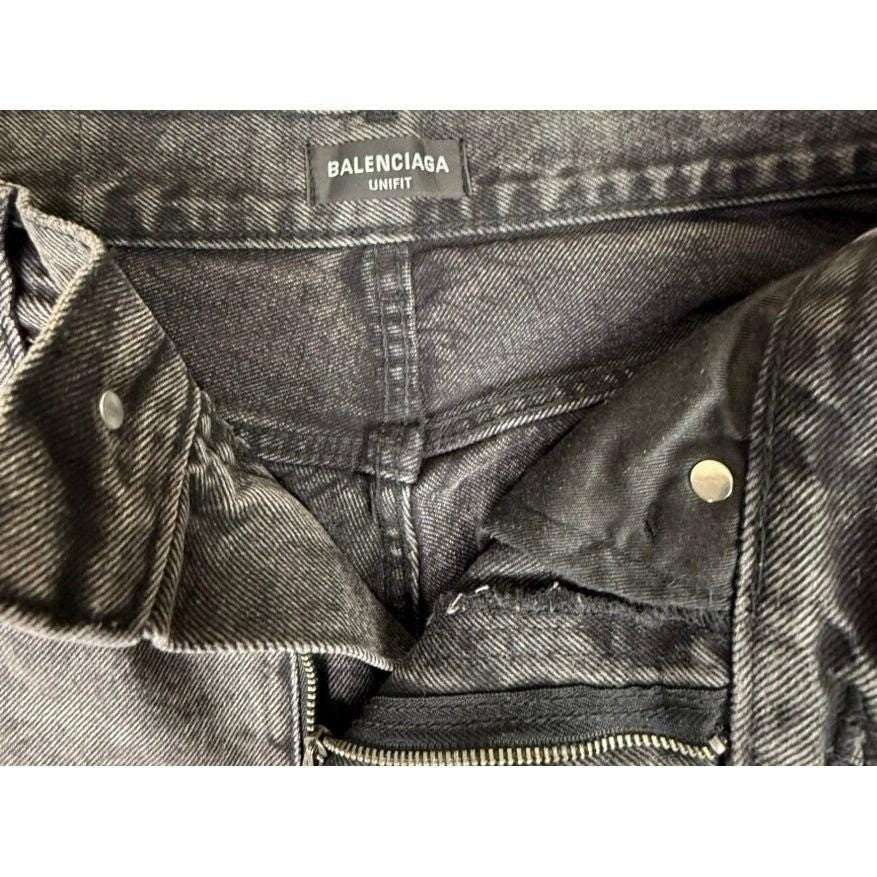 Balenciaga Lost Tape Flare Size 30 Washed Black Jeans