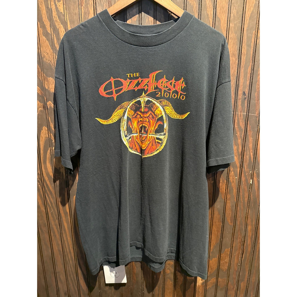 Vintage 2000 Ozzfest Tour T-Shirt Black Heavy Metal Band Tee Demon Graphic XL
