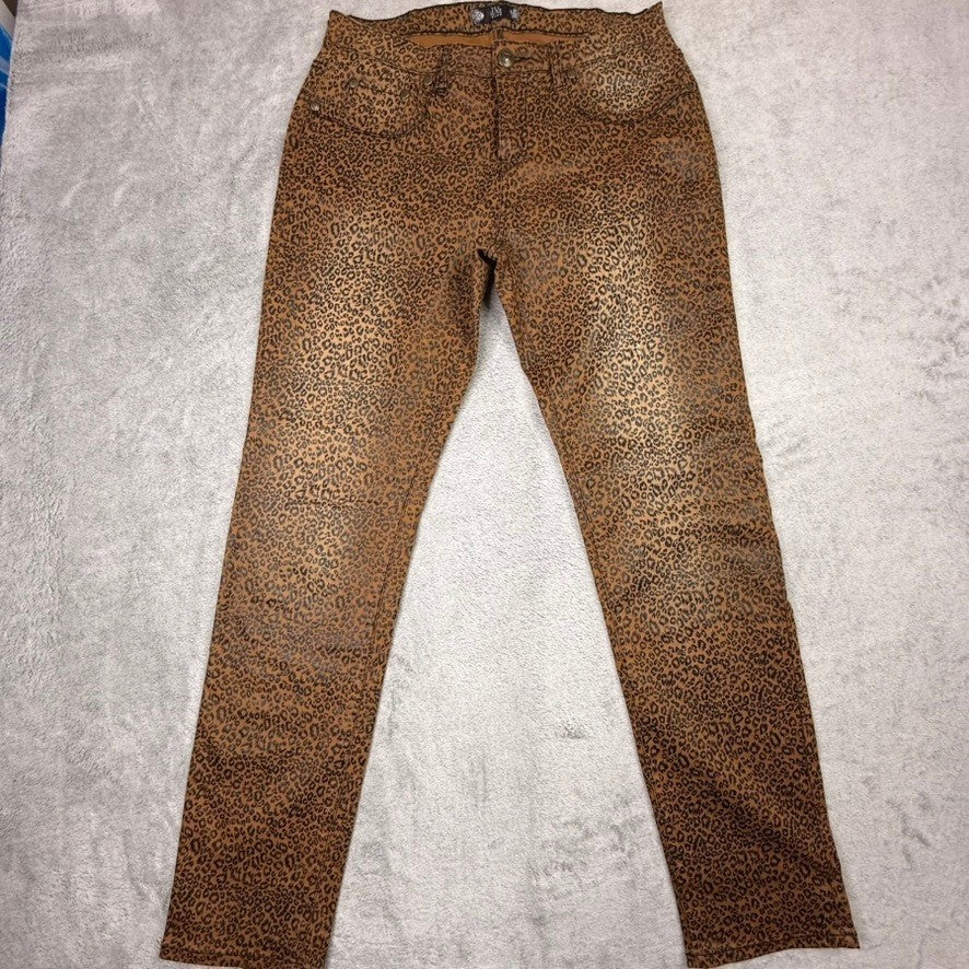 Tru Luxe Jeans Women's Leopard Print Skinny Pants Brown Black Size Unknown