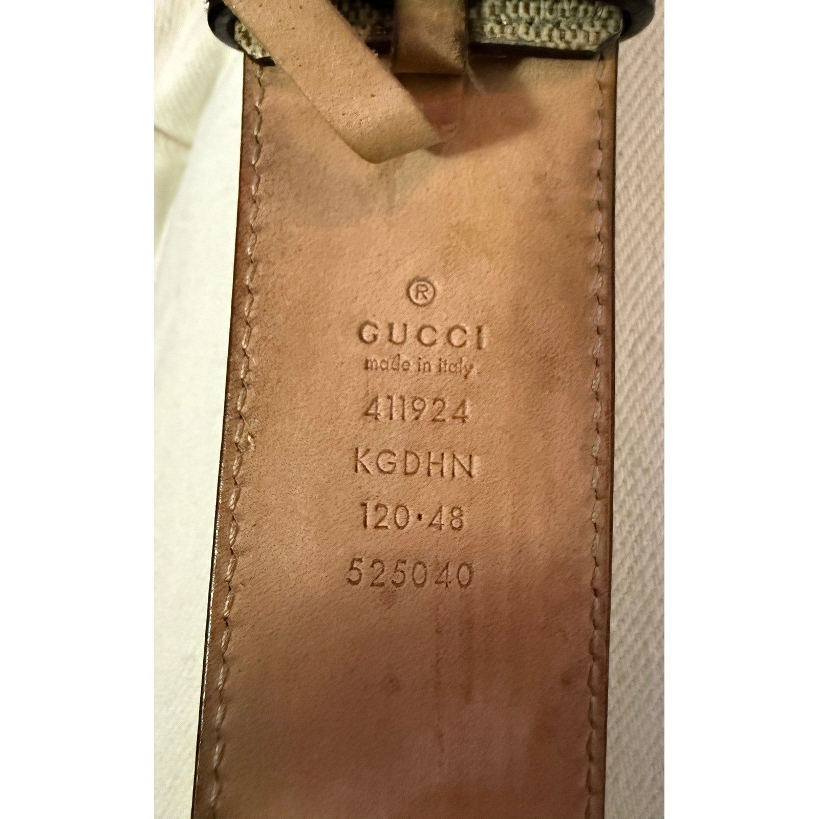 Gucci GG Monogram Belt Silver Buckle Canvas
