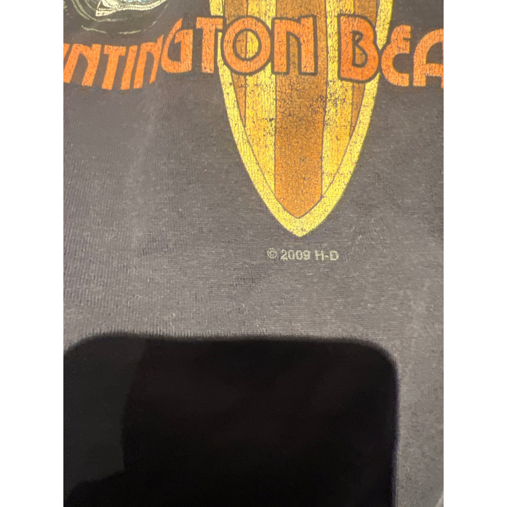 Harley-Davidson Surf City Huntington Beach CA Pocket T-Shirt Faded Black XL